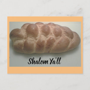 Shalom Ya'll challah-brood Briefkaart