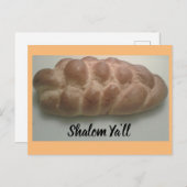 Shalom Ya'll challah-brood Briefkaart (Voorkant / Achterkant)