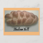 Shalom Ya'll challah-brood Briefkaart (Voorkant)