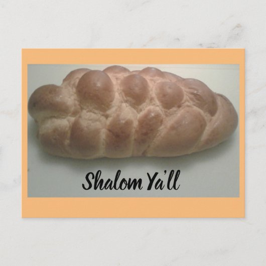 Shalom Ya'll challah-brood Briefkaart (Voorkant)