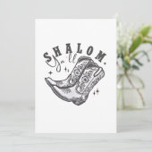Shalom Y'all Cowboy Joods Hanukka West  Kaart (Staand voorkant)