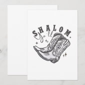 Shalom Y'all Cowboy Joods Hanukka West  Kaart (Voorkant / Achterkant)