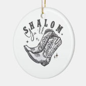 Shalom Y'all Cowboy Joodse Chanoeka West Keramisch Ornament (Links)