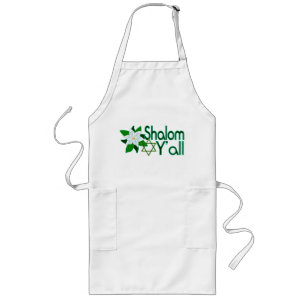 Shalom Y'all Magnolia Apron Lang Schort