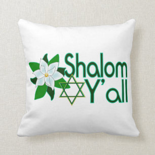 Shalom Y'all Magnolia Kussen