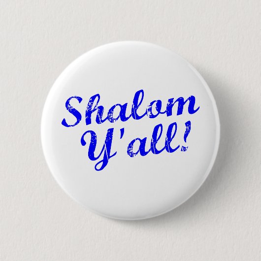 Shalom Y'all! Ronde Button 5,7 Cm (Voorkant)