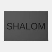Shalom zwarte houtskool grijze hallo in Hebreeuws  Deurmat (Voorkant)