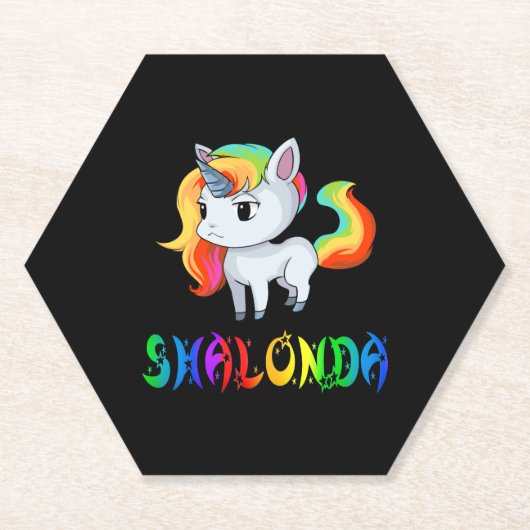 Shalonda Unicorn Kartonnen Onderzetters (Voorkant)