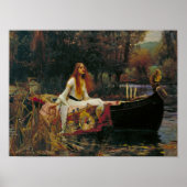 Shalott op het water poster (Voorkant)