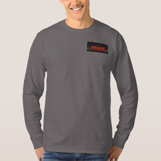 Shaluka Dist. "Ik ben overal in NY" Henley T-shirt (Voorkant)