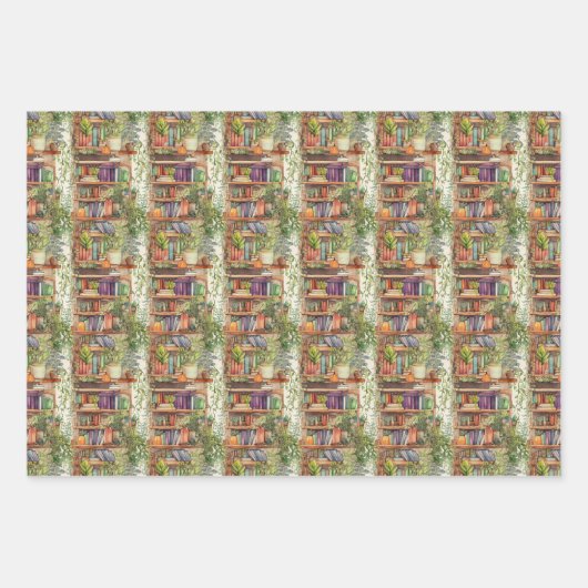 Shalvah - Bücher Geschenkpapier Set Inpakpapier Vel (Voorkant 2)