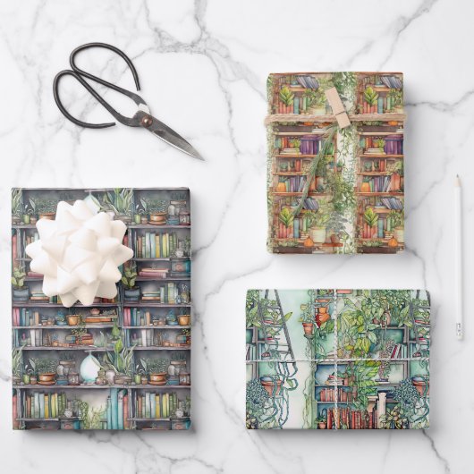 Shalvah - Bücher Geschenkpapier Set Inpakpapier Vel (Voorkant)