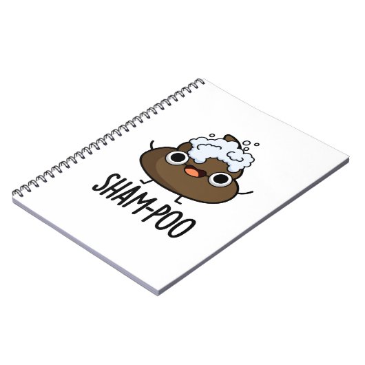 Sham-poo Grappige Poep Met Shampoo Bellen Pun Notitieboek (Linkerzijde)