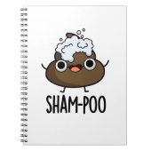 Sham-poo Grappige Poep Met Shampoo Bellen Pun Notitieboek (Voorkant)