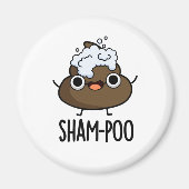 Sham-poo Grappige Poep Met Shampoo Bubbles Pun Magneet (Voorkant)