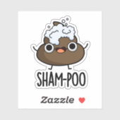 Sham-poo Grappige Poep Met Shampoo Bubbles Pun Sticker (Vel)