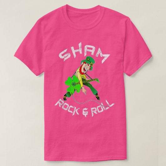 Sham Rock en Roll Shamrock Guitar Lover St Patric T-shirt (Design voorkant)
