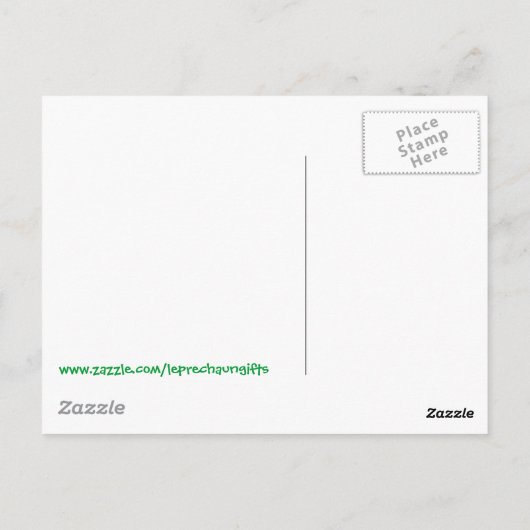 Sham Rock Mijn Wereld Met Shamrocks Briefkaart (Achterkant)