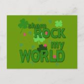 Sham Rock Mijn Wereld Met Shamrocks Briefkaart (Voorkant)