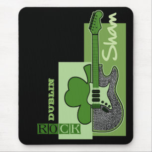 Sham Rock. Muziekthema St.Patrick's Day Custom Muismat
