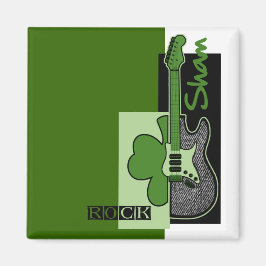 Sham Rock. Muziekthema St. Patrick's Day Gift Magneet