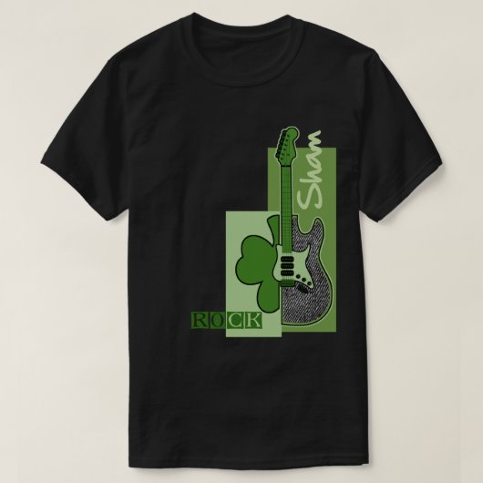 Sham Rock. Muziekthema St.Patrick's Day T-shirt (Design voorkant)