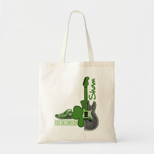 Sham Rock. Muziekthema St. Patrick's Day Tote Bag (Voorkant)