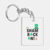 "SHAM ROCK N. " DUBBELE ACRYLISCHE SLEUTELHANGER (Voorkant Links)