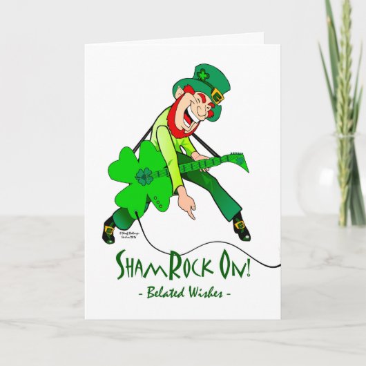 Sham Rock On, Leprechaun, Verlate St. Patrick's Da Kaart (Voorkant)