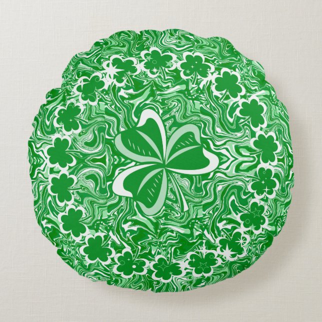 Sham-Rock! Rond Kussen (Voorkant)