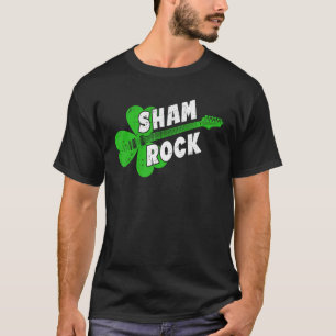 Sham Rock Shamrock gitaar St Patricks Day T-shirt