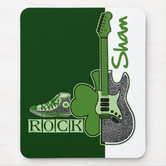 Sham Rock. St. Music Theme Patrick's Day Gift Muismat (Voorkant)