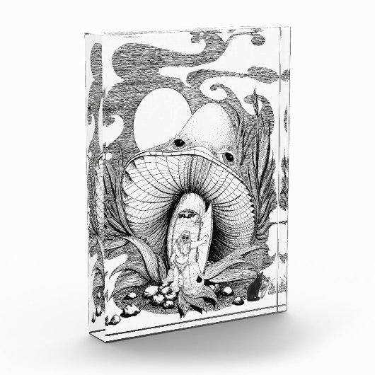 Shamaan Lijn Illustratie Acryl Blok (Links)