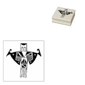 Shamaan Petroglyf Ontwerp Rubber Stempel (Gestempeld)