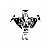 Shamaan Petroglyf Ontwerp Rubber Stempel (Afrduk)