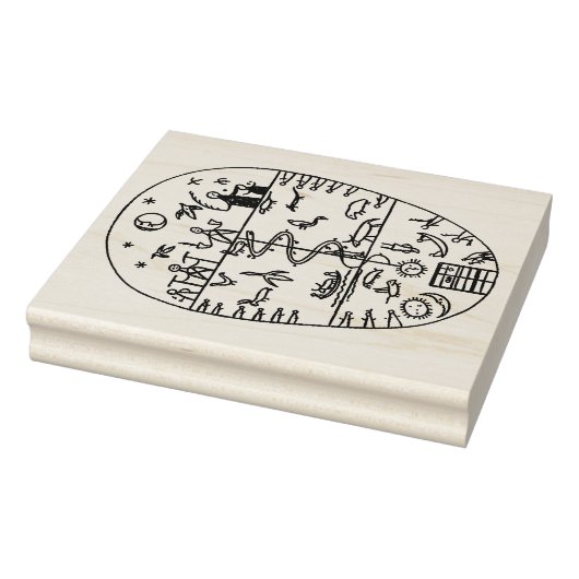 Shamaan Peyote Ritueel Droom Rubber Stempel (Stempel)