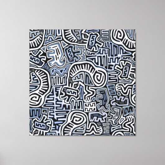 Shamaan Peyote Ritueel Mola Canvas Afdruk (Voorkant)