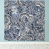 Shamaan Peyote Ritueel Mola Canvas Afdruk (Insitu (Houten vloer))