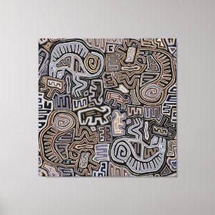 Shamaan Peyote Slangenritueel Geesten Canvas Afdruk