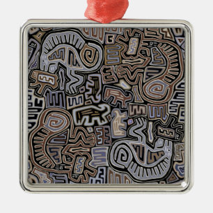 Shamaan Peyote Slangritueel Geesten Metalen Ornament