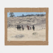 Shaman Band & Feathers Fleece Blanket (Voorkant (Horizontaal))