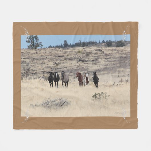 Shaman Band & Feathers Fleece Blanket (Voorkant (Horizontaal))