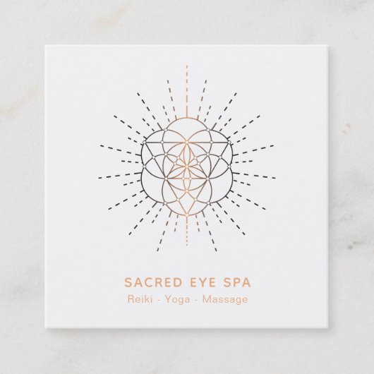 *~* Shaman Cosmic Alchemy Sacred Geometry Vierkante Visitekaartje (Voorkant)