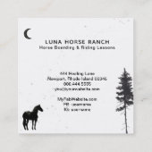 *~* Shaman Cosmic Moon Horse Ranch Rainbow Stars Vierkante Visitekaartje (Achterkant)