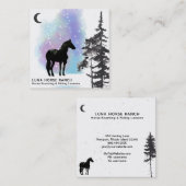*~* Shaman Cosmic Moon Horse Ranch Rainbow Stars Vierkante Visitekaartje (Voorkant / Achterkant)