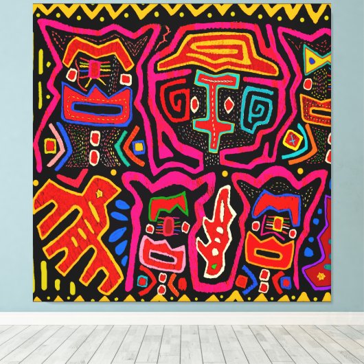 Shaman Demon Spirits and Dreams Canvas Afdruk (Insitu (Houten vloer))