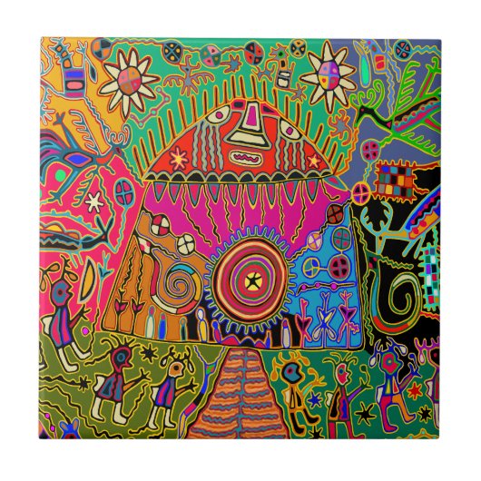 Shaman Geest Tegel Tegeltje (Voorkant)