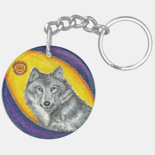 Shaman Healing Wolf Sleutelhanger
