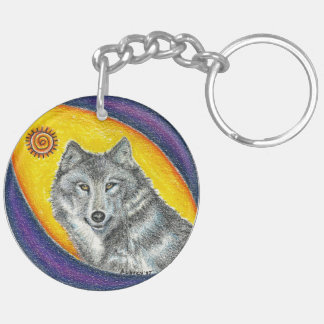Shaman Healing Wolf Sleutelhanger