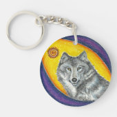 Shaman Healing Wolf Sleutelhanger (Voorkant)